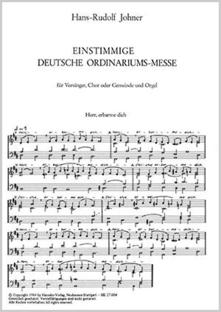 Einstimmige deutsche Ordinariumsmesse